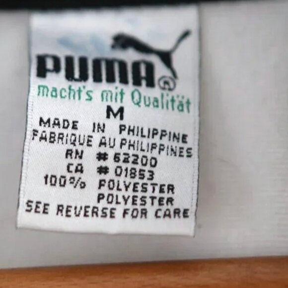 PUMA 90s Track Jacket Black White Mock Neck Running Coat MMQ Windbreaker Classic - Picture 5 of 9
